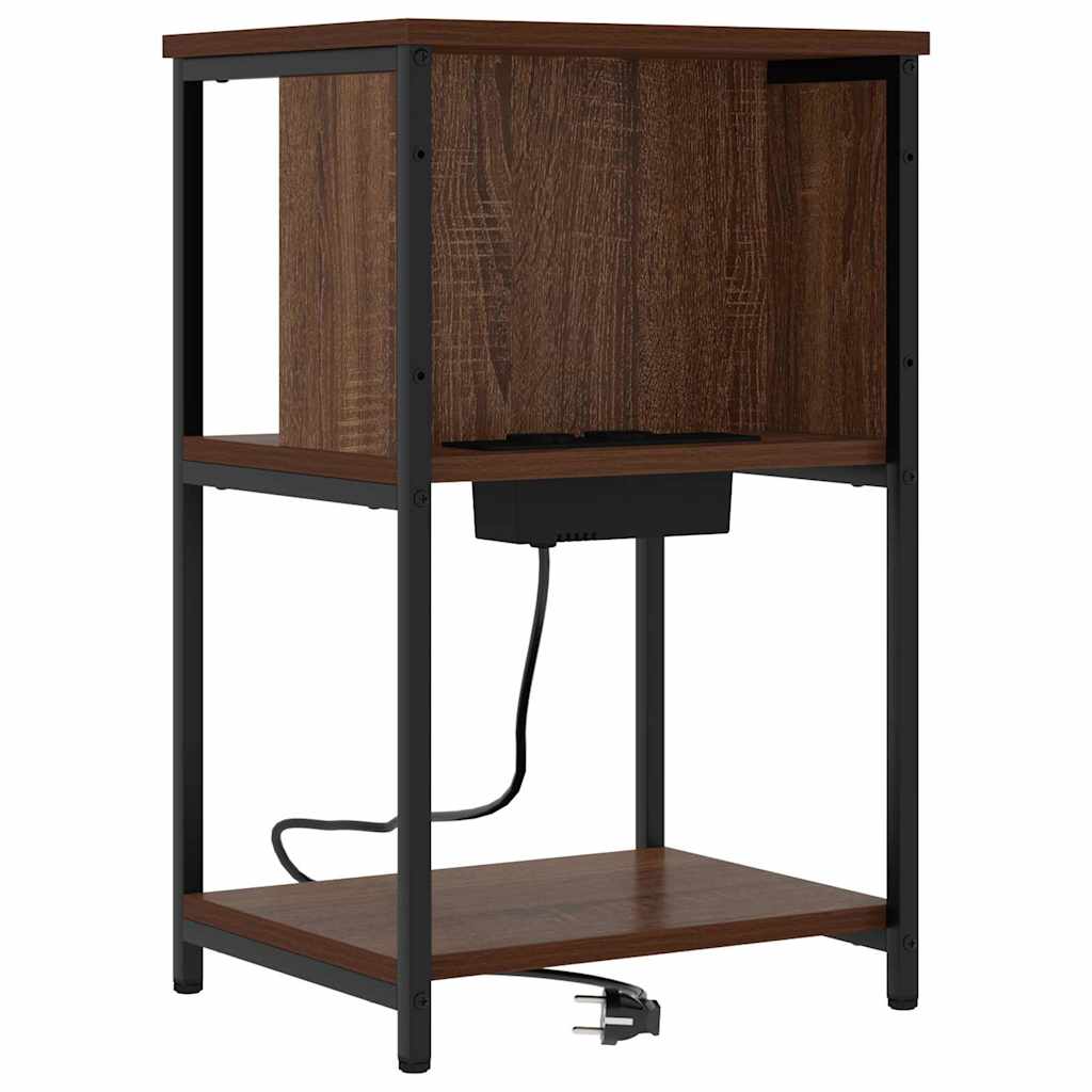 Nachttisch Braun Eichen-Optik 40 x 40 x 61 cm Holzwerkstoff